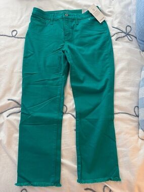 Chico's Teal Straight-Leg Jeans